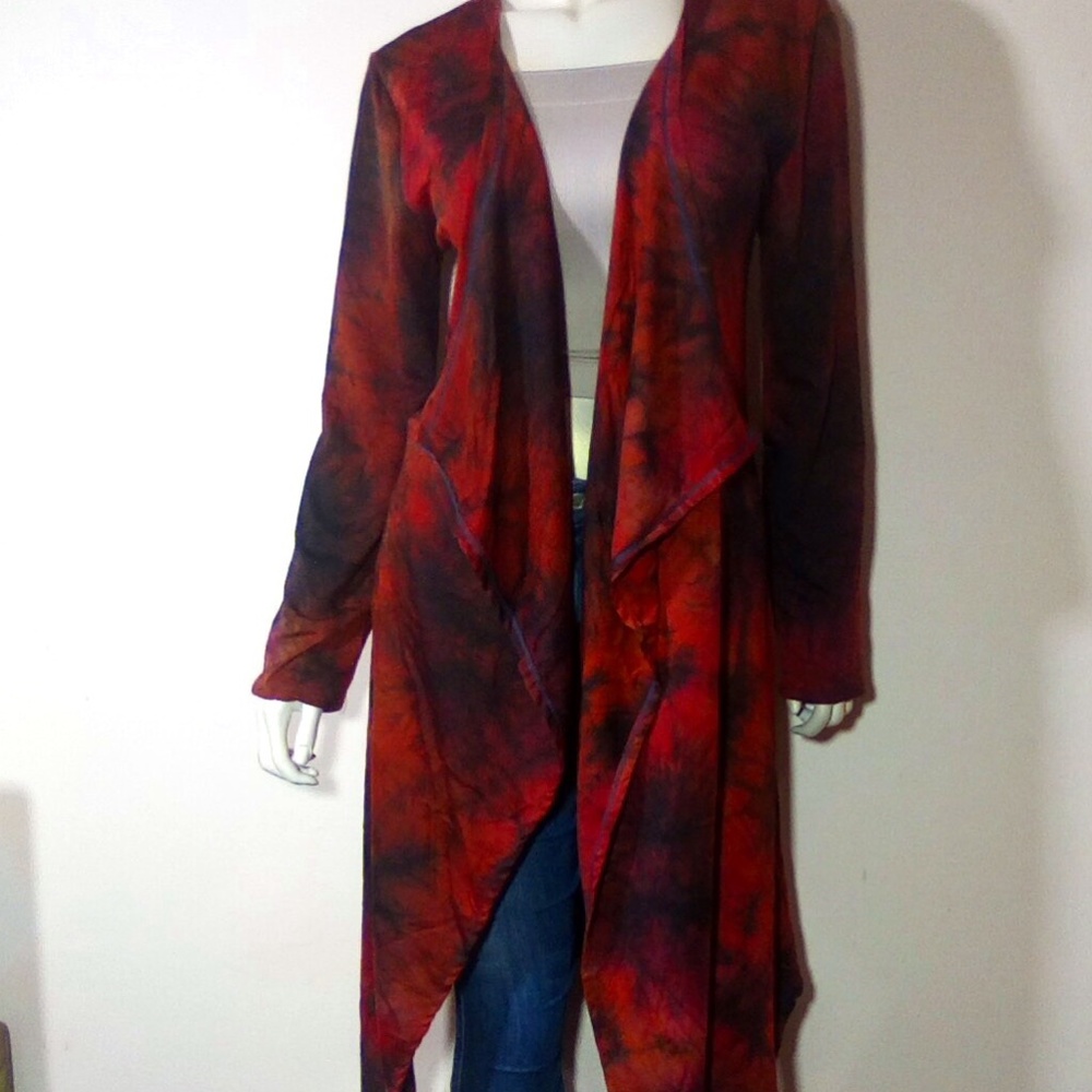 Long sleeve Maxi Tie Dye Sweater w/back detail